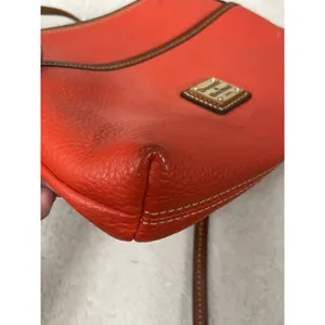 Dooney & Bourke Ginger Pouchette Crossbody Pebble Leather RED/ORANGE thumbnail 10