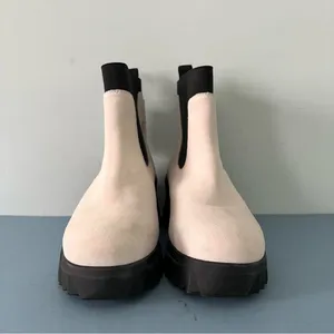 Nurture‎ Denali White Suede Water Resistant Lug Sole Platform Chelsea Boots thumbnail 4