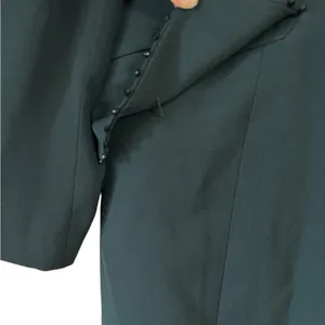 Sunny Choi Vintage Emerald Greed Beaded Sequin‎ Accent Longline Button Blazer 14 thumbnail 5