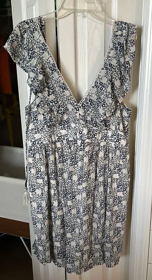 Anthropologie V-Neck Plunge Tunic Mini Dress thumbnail 4