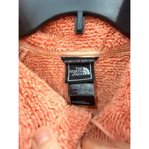The North Face Women Fleece Jacket Large Orange Osito Full Zip High Pile Soft thumbnail 4