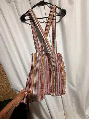 Urban Outfitters Bellamy Striped Overall Skirt Size M thumbnail 3