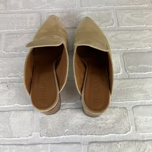Thelma The Ava Mules Womens 38 8 US Wheat Suede Leather Block Heel Classic Italy thumbnail 14