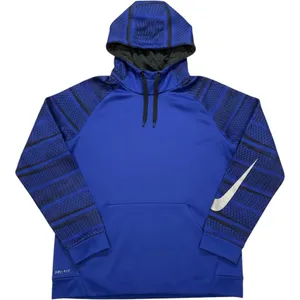 Nike Hoodie Womens Medium Blue Dri-Fit Graphic Pullover Activewear 800303-455 thumbnail 1