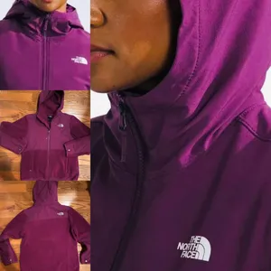 The North Face 90s Retro Denali purple fleece Hoodie jacket XL teenage!Women s/M thumbnail 3