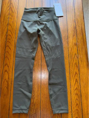 Lululemon Wunder Train High Rise 25” Dark Olive Size 4 NWT thumbnail 3