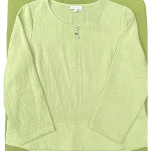 Habitat Clothes to Live In S Pastel Green Long Sleeve Tunic Top Blouse Artsy thumbnail 11