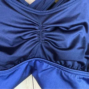 Aerie Navy Crisscross Sports Bra thumbnail 2
