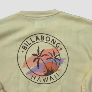 Billabong Yellow Hawaii Sweatshirt Palm Tree Graphic Crewneck Women's M NWOT thumbnail 5