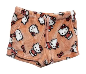 Hello‎ Kitty Womens Lounge Shorts M Peach Cozy Plush Fleece Kawaii Coquette Y2K thumbnail 1