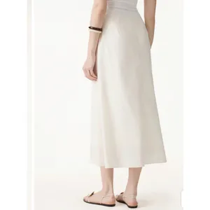OGL Linen 2Pcs Boatneck Waist-Defined Top & Maxi Flared Skirt Small thumbnail 6
