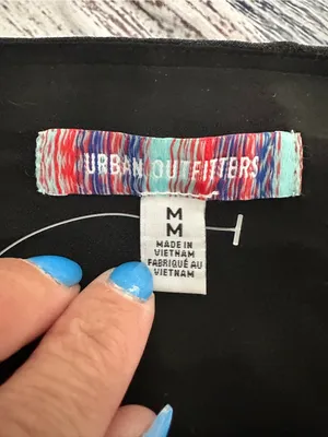 Urban Outfitters Black Shimmer Satin Bow Micro Mini Skirt thumbnail 6