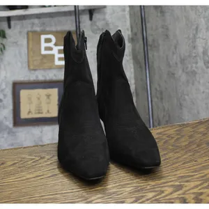 INC International Concepts Womens Secia Western Booties Black Microsuede 10.5M thumbnail 3