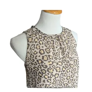 Womens Ann Taylor Loft Leopard Animal Print Sleeveless Dress - Sz XS thumbnail 2