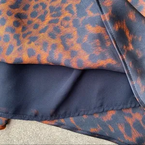 Zara Animal Print Satin Slip Top Dress New Womens Large Brown thumbnail 3