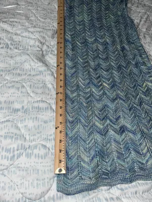 Madden NYC Size Small Blue Green Metallic Chevron Knit Maxi Dress thumbnail 10