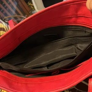 NINE WEST RED LEATHER TOTE thumbnail 9