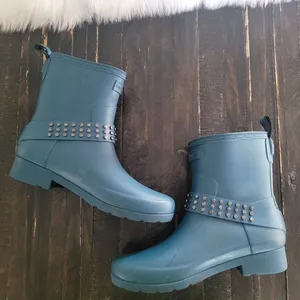 Hunter Refined Rockpool Stud Biker Boots Women's Size 5 thumbnail 5