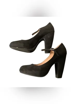 American Rag CIE Black Suede Mary Jane Block Heels WORN ONCE for 3 hours thumbnail 3