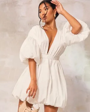 Pretty Little Thing Dress puffball hem thumbnail 1