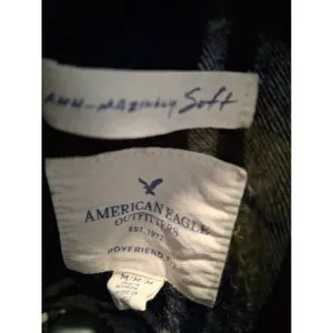 American Eagle Ahh-Mazingly Soft Flannel Button Up Shirt Women's Medium Plaid thumbnail 2