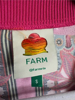 Farm Rio Macaw Scarf Pink Cardigan S NWOT thumbnail 6