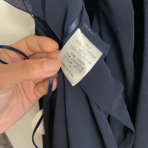 crisscross back navy blue babydoll dress thumbnail 10