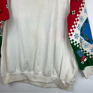 Vintage 90s Christmas Pullover Crewneck Sz Medium Graphic Retro thumbnail 10