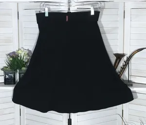 Vintage 90s black mini skirt skater broomstick folded waist goth punk grunge Y2K thumbnail 1