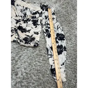 Free People Women’s Floral Ruched Crop Top Boho Cottagecore Fairycore Blouse XS thumbnail 15