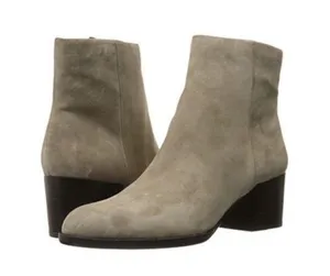Sam Edelman Suede Ankle Boots Tan Joey Booties 6 1/2 Neutral Boho Minimalist thumbnail 1