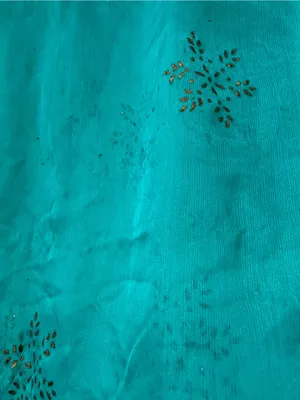 Sheer Turquoise Women's Swim Cover-Up- stroll to tie thumbnail 3