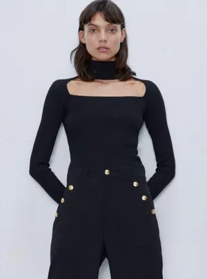 ZARA Turtleneck Top thumbnail 1