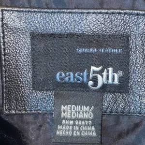 East 5th Black‎ Genuine Leather Button Front Coat Medium thumbnail 5