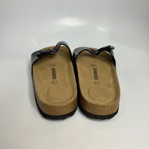 Cushionare Luca vegan patent leather slip on sandals cork Footbed Women's 11‎ thumbnail 4
