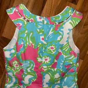 Lilly Pulitzer women size 00 floral all over print dress pink‎ green, wedding thumbnail 3