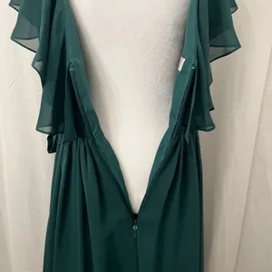 NWT JJ's House Chiffon Bridesmaid Dress Cascading Ruffles Sz 6 Dark Green 206476 thumbnail 10