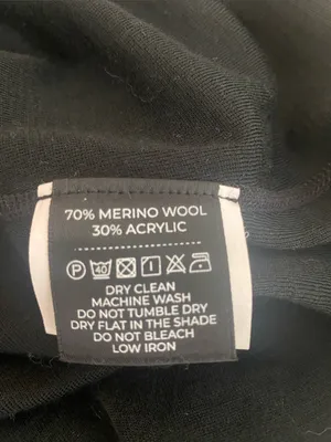 Ororo Merino Wool L/S Crew 200mg Black SMALL thumbnail 7