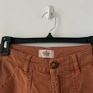 Marine Layer Womens Maya Slim Straight Leg Utility Pant Chino Amber Brown Size 4 thumbnail 4