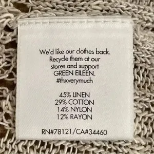 Eileen Fisher Linen Beige Embroidered Knitted Open Cardigan Sweater SZ XS thumbnail 8