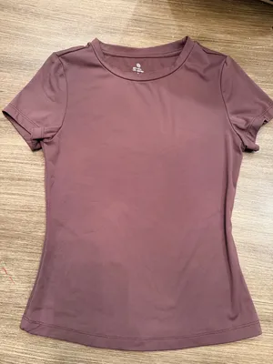 Everyday Scoop Neck Tee in brown SZ S thumbnail 1