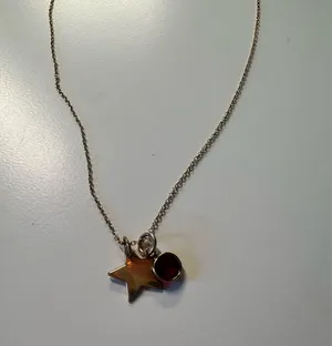 Ruby Birthstone Gold Necklace thumbnail 1