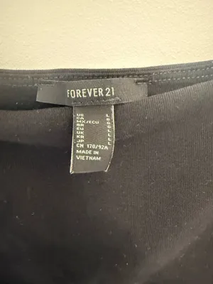 Forever 21 Black Crop Top Square Neck thumbnail 2