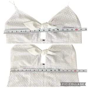 Alice + Olivia White Roe Tie Front Textured Mini Flare Slip Dress Size 12 NEW thumbnail 11