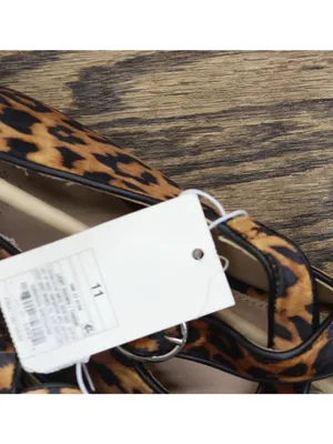 NWT A New Day Tasmin Velvet Mary Jane Flats 94568234 Leopard Brown Multi 11M thumbnail 10