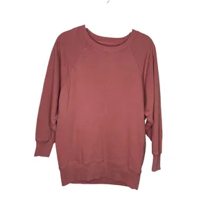 Aerie Sweatshirt Womens Small Pink Good Raglan Oversized Crewneck‎ Pullover thumbnail 2