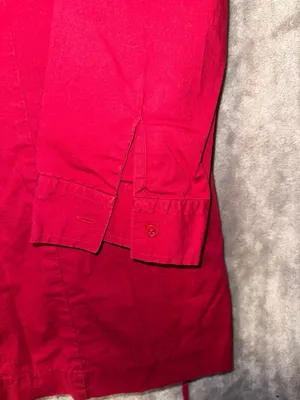 Motherhood Maternity Red Faux Wrap Tie-Front Long Sleeve Blouse thumbnail 4