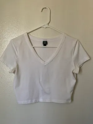 Wild Fable White Crop Top thumbnail 3