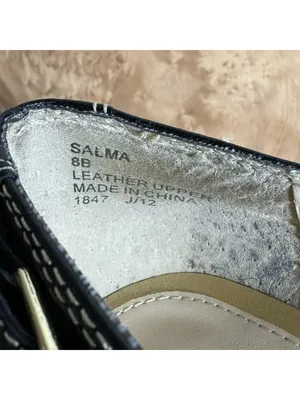 Lauren Ralph Lauren Salma Black Leather Pumps Buckle Detail Women's 8B thumbnail 7