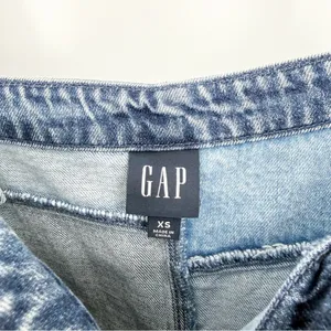 GAP‎ Patchwork Denim Mini Dress Women's XS Blue Casual thumbnail 5